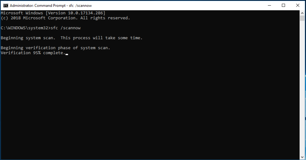Command Prompt with administrator rights - sfc /scannow