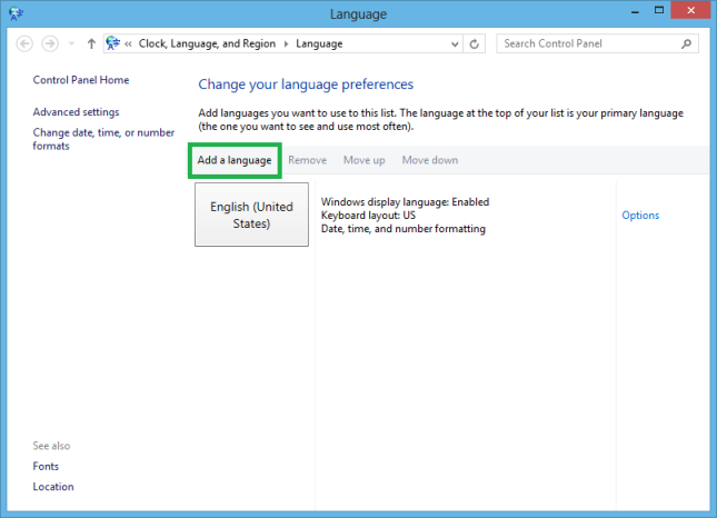 Add a language