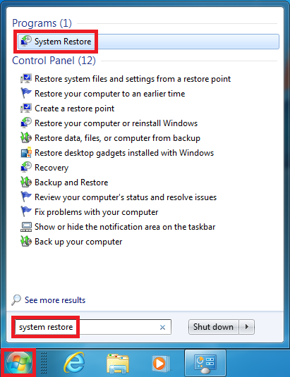 System Restore