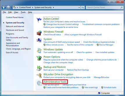 Administrative Tools
