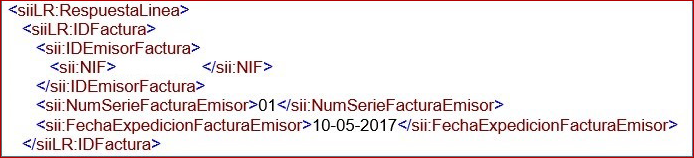 This image shows the information about each of the previously included invoices.