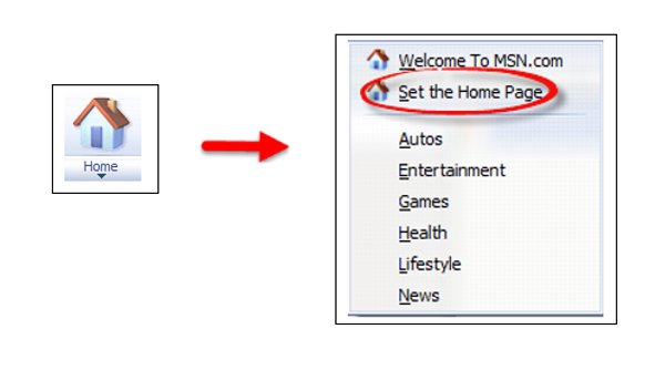 3033856_10_MSN Home icon and Set the Home Page in drop down